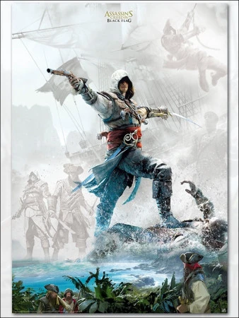 Bestes Angebot 🥰 Abysse Corp Assassin's Creed: Poster "Edwards Kampf" ❤️ 3 Bestes Angebot 🥰 Abysse Corp Assassin's Creed: Poster "Edwards Kampf" ❤️