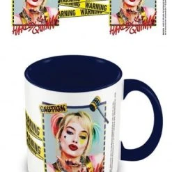 Brandneu 🤩 Pyramid International Birds Of Prey: Coloured Inner Tasse "Harley Quinn Warning" 🎉