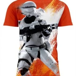 Budget 😉 SD Toys Star Wars: Episode VII - T-Shirt "Flametrooper" - Orange 🤩
