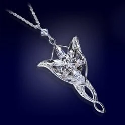 Billig 🛒 Noble Collection Herr Der Ringe: Anhänger Mit Halskette "Arwens Abendstern" (versilbert) ❤️