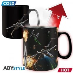 Auslauf 🎁 Abysse Corp Star Wars: Episode VII - Thermoeffekt Tasse "Weltraumschlacht" 👏