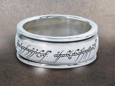 Großhandel 🤩 Noble Collection Herr Der Ringe: Ring "Elbenschrift" (Sterling Silber) 😍 3 Großhandel 🤩 Noble Collection Herr Der Ringe: Ring "Elbenschrift" (Sterling Silber) 😍