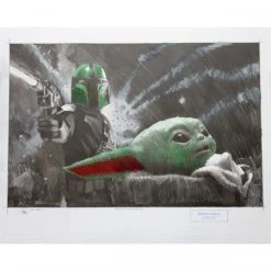 Coupon 🎉 Star Wars: Original Robert Bailey Zeichnung "Baptism Of Fire" (Unikat) - Medium Size 😍