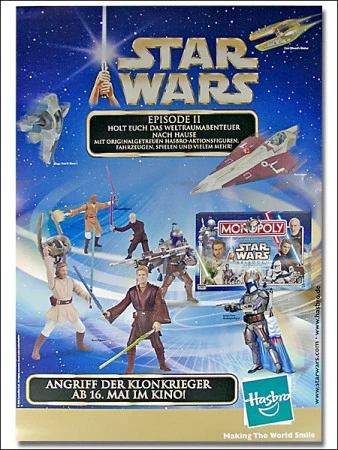 Billig 👏 Star Wars: Episonde II - Hasbro Promotion Poster !!! RARITÄT !!! 🧨 3 Billig 👏 Star Wars: Episonde II - Hasbro Promotion Poster !!! RARITÄT !!! 🧨