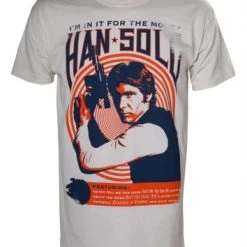 Rabatt 🛒 Bioworld Star Wars: T-Shirt "Han Solo" - Vintage Rock Poster - Weiß ✨