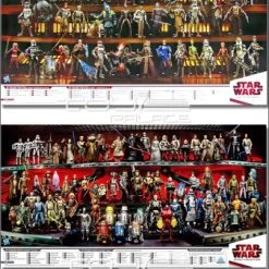 Brandneu 🤩 Hasbro Star Wars: 2 Seitiges Poster "The Legacy Collection & The Clone Wars" - 2009er Figuren 🌟
