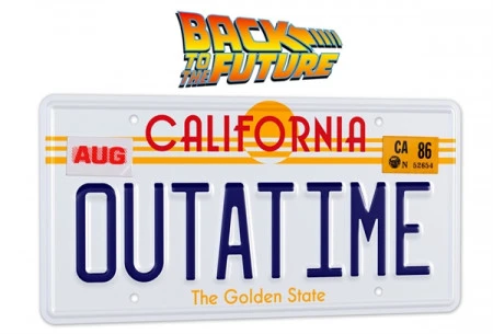Billig 🔥 Doctor Collector Zurück In Die Zukunft: DeLorean Nummernschild "Outatime" - Replik 🔥 3 Billig 🔥 Doctor Collector Zurück In Die Zukunft: DeLorean Nummernschild "Outatime" - Replik 🔥